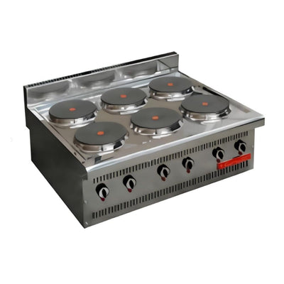 PARRILLA CORIAT PCV-6-E | Parrilla | 6 Quemadores | Eléctrico | Acero Inoxidable | Local Bistro Cenaduria