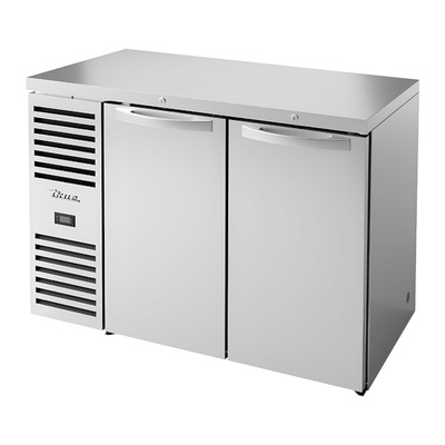Refrigerador Bajo Barra True TBR48-RISZ1-L-S-SS-1, en acero inoxidable.