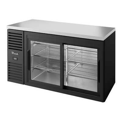 Refrigerador Bajo Barra True TBR60-RISZ1-L-B-11-1, en acero inoxidable.