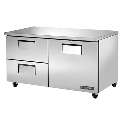 Refrigerador Bajo Mostrador True TUC-60D-2-HC, refrigerador con cajones, en acero inoxidable.