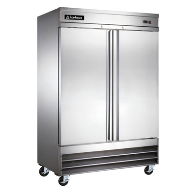 ICEHAUS REFRIGERADOR RV-2PS-SS-01 | Refrigerador | Refresquero Latas Carnicería Abarrotes | Vertical | 2 Solida | 1321 Litros | Acero Inoxidable | Cremería Comercios Insumos Hotel Panadería Refresquero Latas Bar Tiendas Bistró Restaurante Lácteos Industrial Cocina Carnicería Abarrotes 