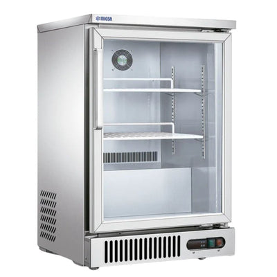 MIGSA SG160 | Refrigerador | Bistro Restaurante Carnicería Abarrotes | Refrigerador Back Bar | 1 Puerta Cristal | 160 Litros. | Acero Inoxidable | Lácteos Industrial Cocina Cremería Comercios Insumos Hotel Panadería Refresquero Latas Bar Tiendas Bistró Restaurante Carnicería Abarrotes 