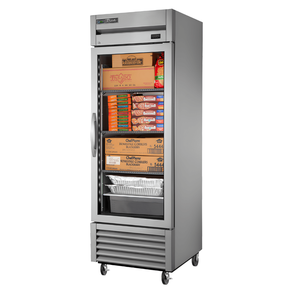 Refrigerador True TS-23FG-HC~FGD01, refrigerador vertical, en acero inoxidable.