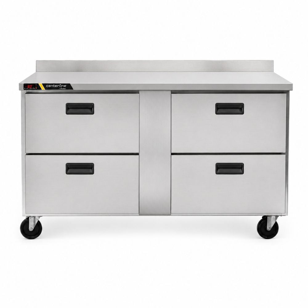Refrigerador Mesa de Trabajo Centerline CLUC-60R-DW-WT, 16.94 pies cúbicos, en acero inoxidable.
