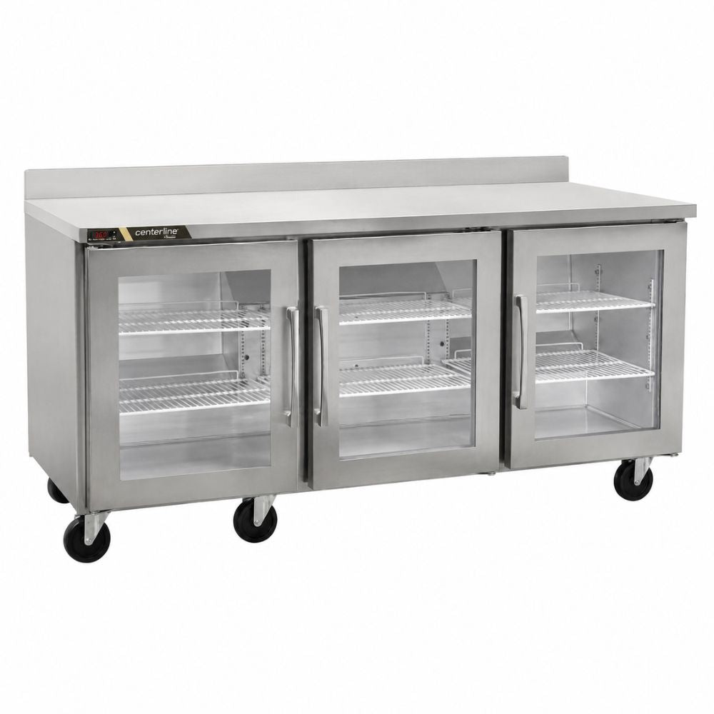 Refrigerador Mesa de Trabajo Centerline CLUC-72R-GD-WTLRR, 18.80 pies cúbicos, en acero inoxidable.