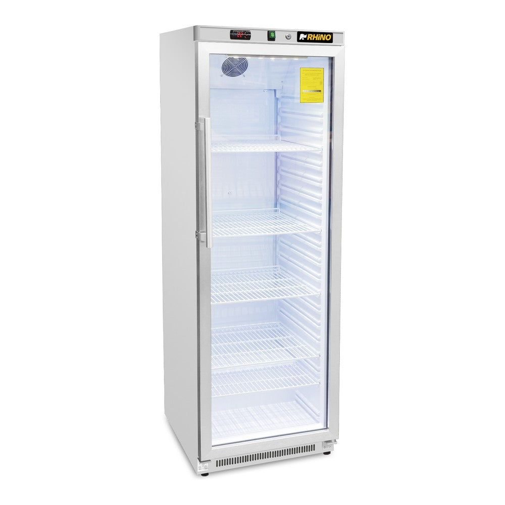 REFRIGERADOR RHINO REVEAB-13C | Refrigerador Vertical | 1 Puerta Cristal | Capacidad 13 Pies Cúbicos | Tienda Cafetería Restaurante