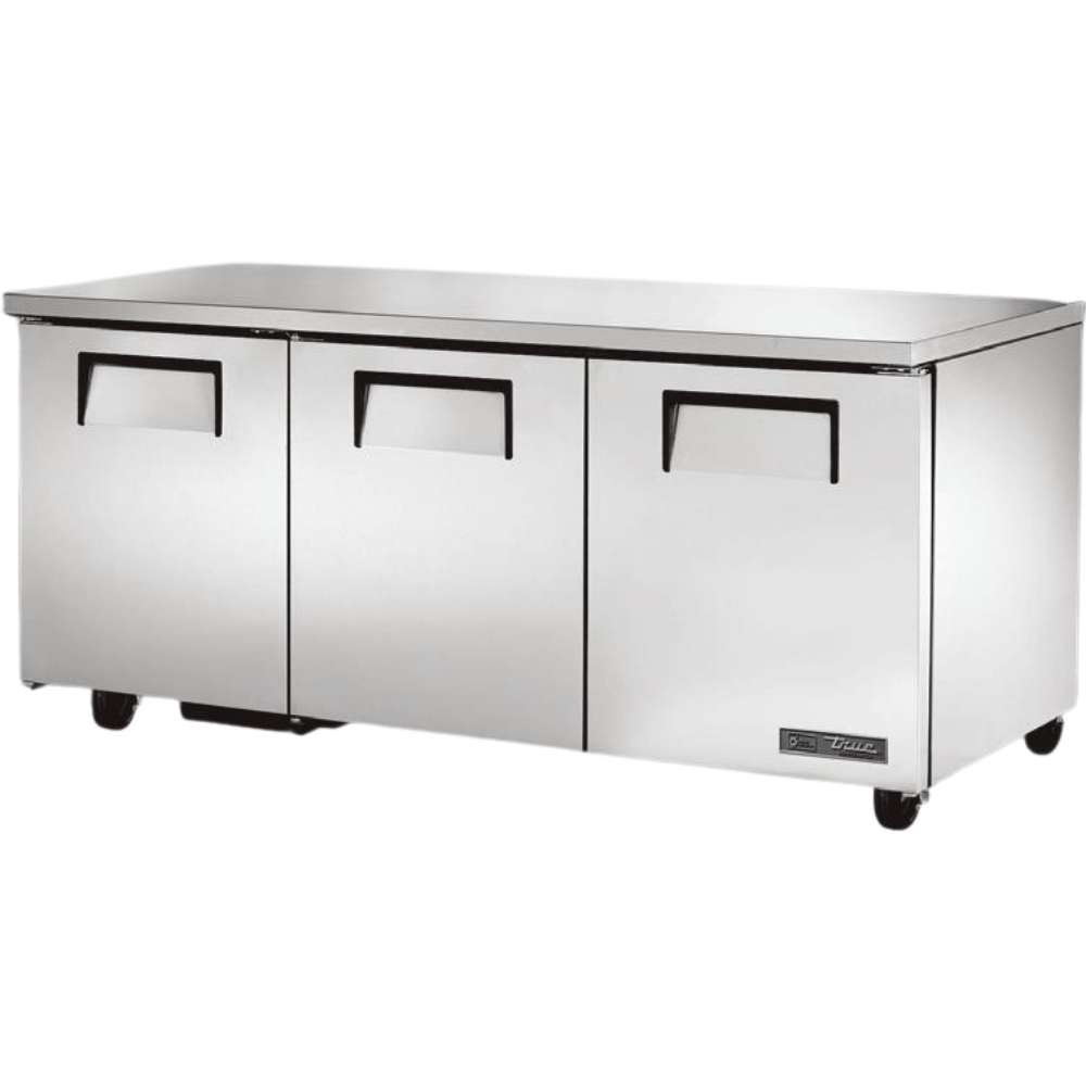 TRUE TUC-72-HC Mesa Refrigerada Bajo Barra 3 Puertas Solidas Acero ...
