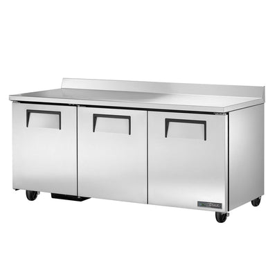 TRUE TWT-72-HC Mesa  Refrigerada 3 Puertas Solidas Acero Inoxidable Gris -  - True - KitchenMax Store