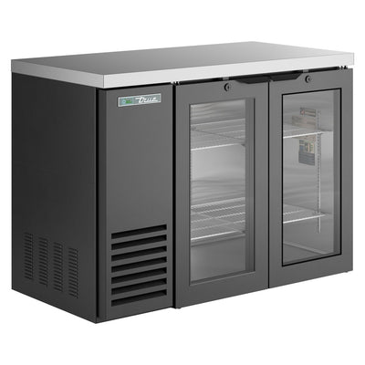 REFRIGERADOR CONTRA BARRA TRUE TBB24-48-2G-Z1-SFT-B-1 | Refrigerador Contra-Barra | 2 Puertas Cristal | Exterior Negro | Restaurante Bar Cafetería