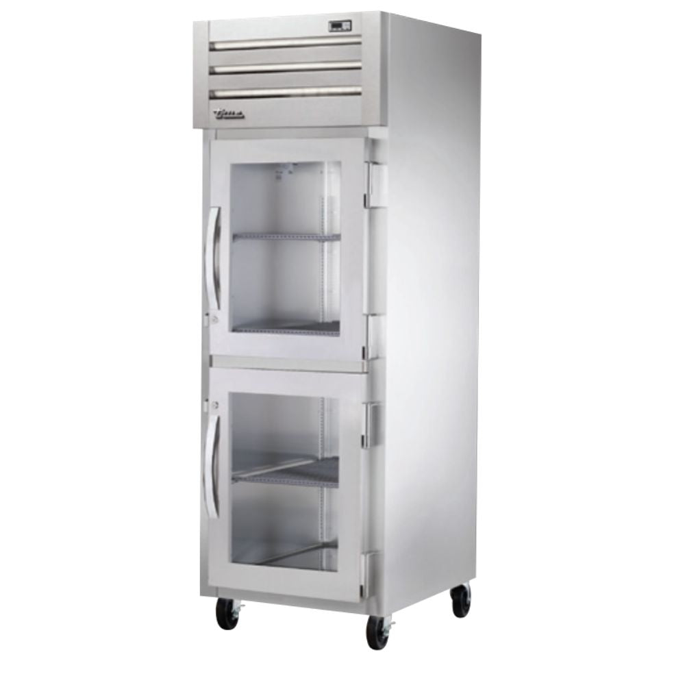 True STA1H-2HG Gabinete Calentador Vertical 2 Medias Puertas Cristal 3 Parrillas -  - True - KitchenMax Store