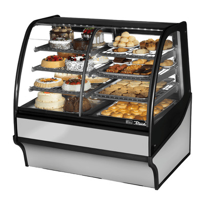 Vitrina Exhibidora True TDM-DZ-48-GE/GE-S-S, en acero inoxidable.