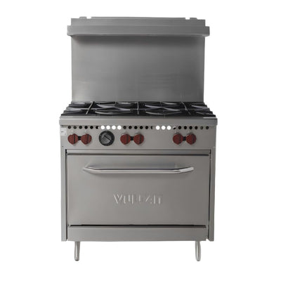 Estufa Vulcan SX24-4BP, en acero inoxidable.