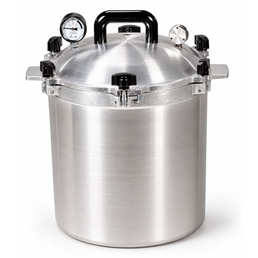 OLLA ALL AMERICAN 925 | Olla Presión | Esterilizador 25 Qt | Aluminio | Manómetro | Gris | Hotel Restaurante Buffet | Frascos Comida Alimentos Buffet Comedor Cocina Industrial Hospitales Restorán Fonda