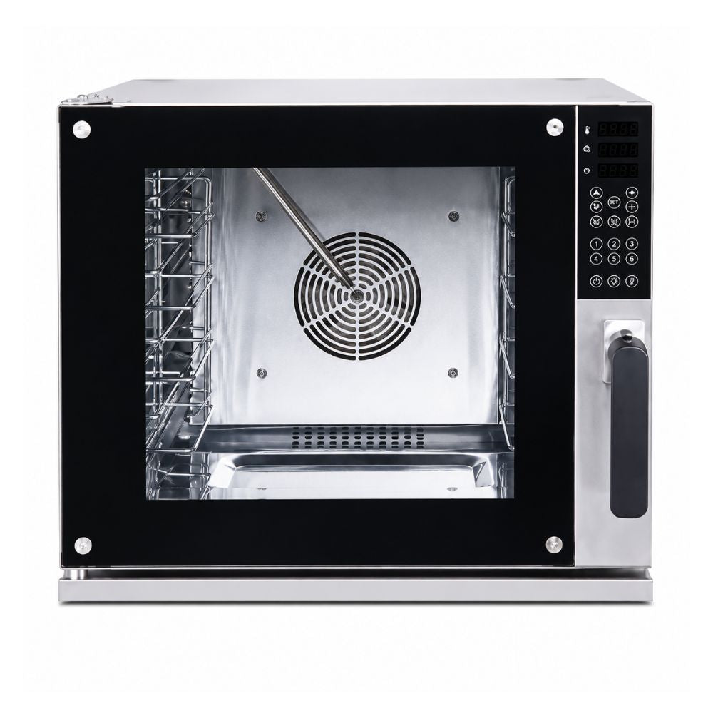 Horno de Convección Digital MIGSA SELECT HDM-600/220, 66 litros, 4 charolas 43.5 x 32.5 cm, acero inoxidable, 220V / 60Hz, para panadería y cocina profesional