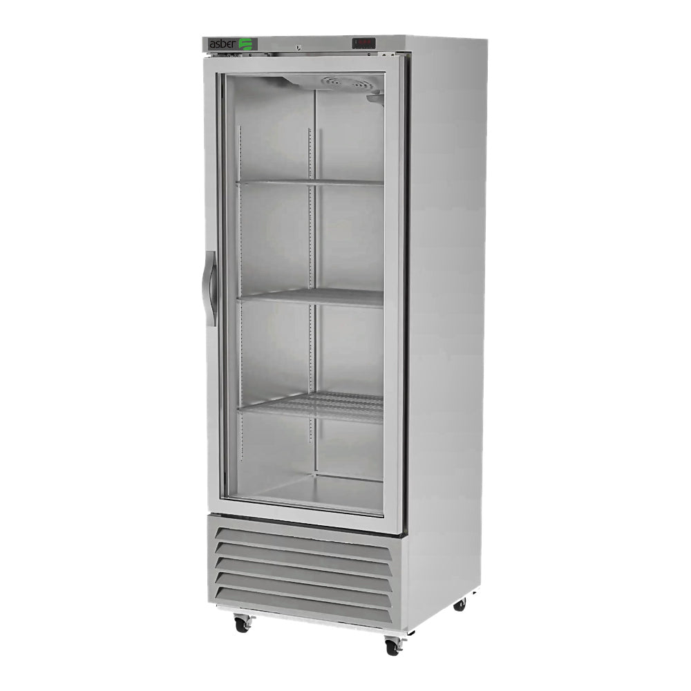 Congelador Asber ARF-17-G H Hc, congelador vertical, en acero inoxidable.
