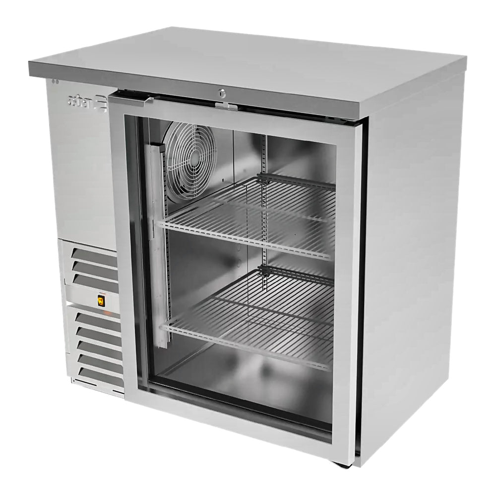 Refrigerador Contra Barra Asber ABBC-24 60 Sg Sd Hc, en acero inoxidable.