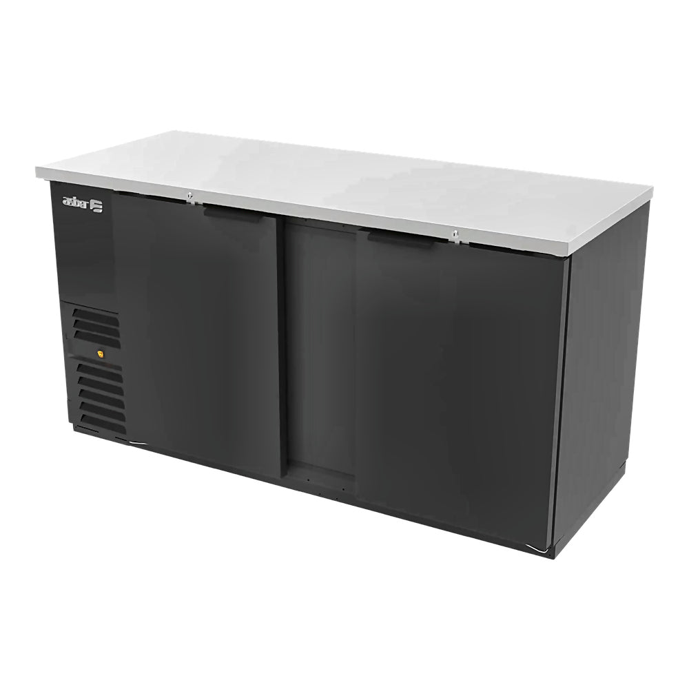 Refrigerador Contra Barra Asber ABBC-68 Hc, en acero inoxidable.
