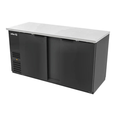 Refrigerador Contra Barra Asber ABBC-68 S Hc, en acero inoxidable.