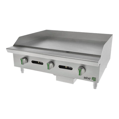Plancha Asber AEMG-36-EM, plancha manual, en acero inoxidable.