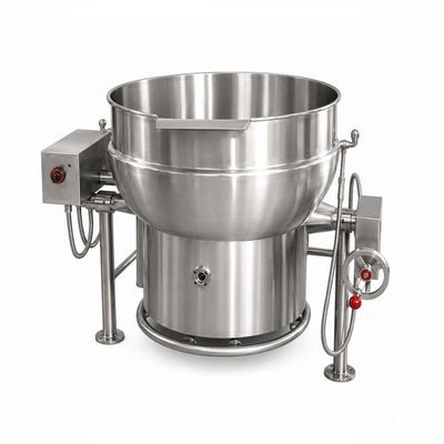 Marmita Madipsa M80GF fija a gas, 80 litros, acero inoxidable 304, para cocina institucional, comedores, hospitales y restaurantes