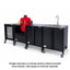 Mesa para Kamado Torrey MKF-76 CQHKC026046, restaurante terraza parrilla, en acero inoxidable.