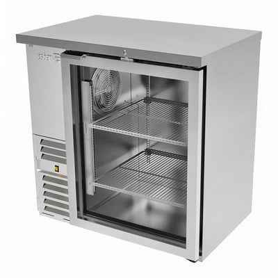 Refrigerador Contra Barra Asber ABBC-24 48 Sg Sd Hc, en acero inoxidable.