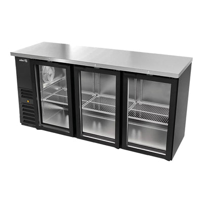 Refrigerador Contra Barra Asber ABBC-24 72 G Sd Hc, en acero inoxidable.