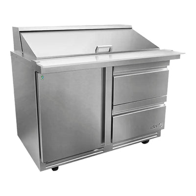 Mesa Refrigerada Asber APTM-48-18-D4 P Hc, mega top, en acero inoxidable.